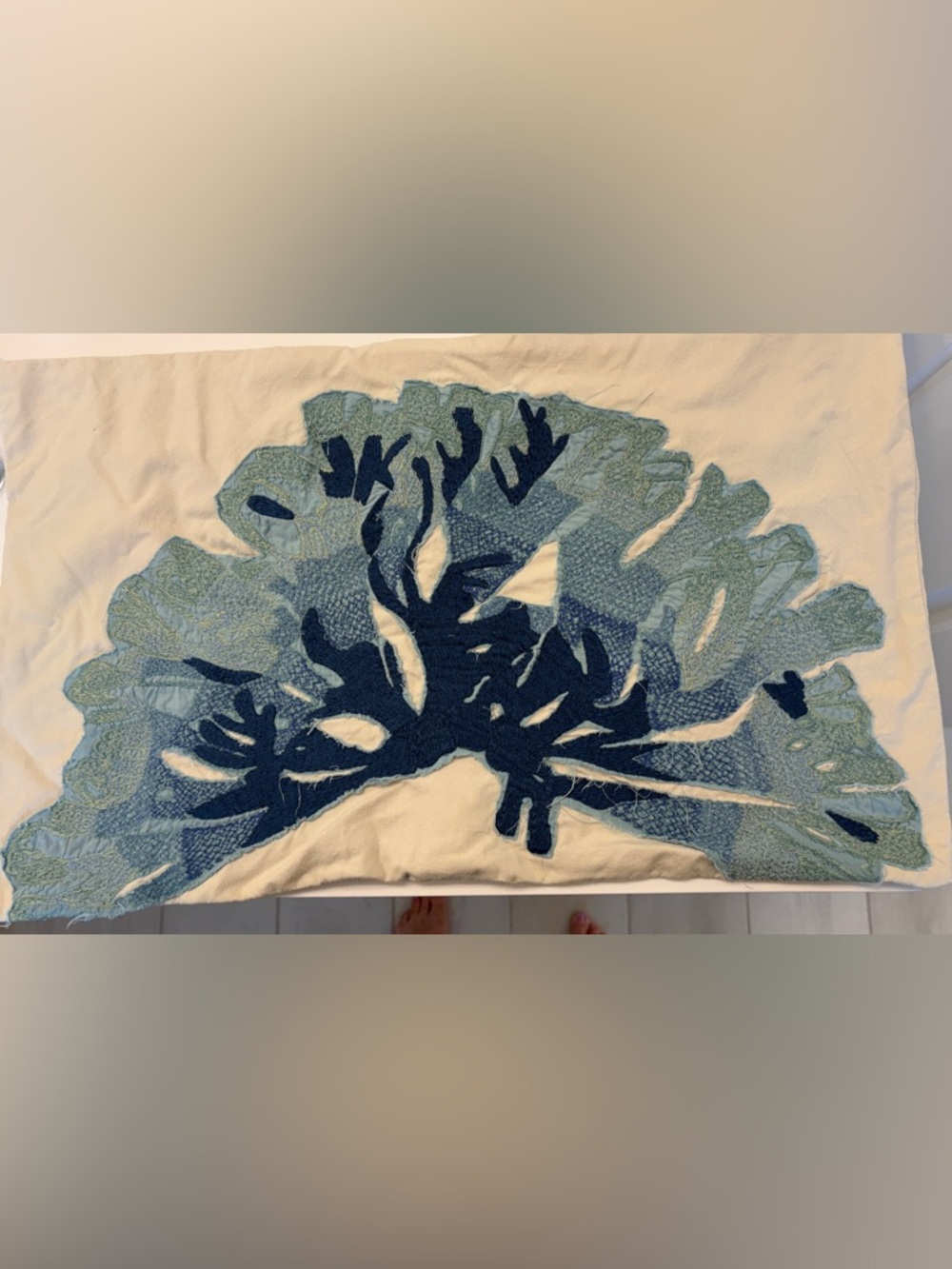 Pottery Barn Appliqué Pillow Cover